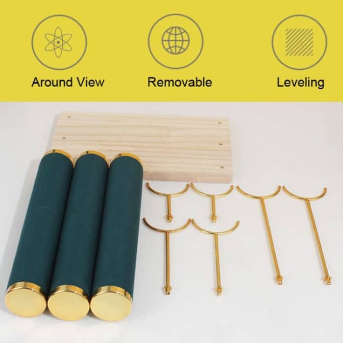 Dreischichtiger Metallständer mit Holzboden, Schmuckständer, Armband, Uhr, Armreif – Bild 6