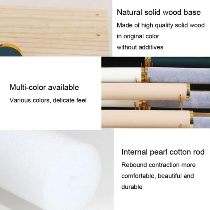 Dreischichtiger Metallständer mit Holzboden, Schmuckständer, Armband, Uhr, Armreif – Bild 7