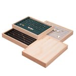 Massive Holz-Samt-Schmuck-Display-Tablett, Ring-Ohrring-Armband-Aufbewahrungs- und Organisationsbox – Bild 6