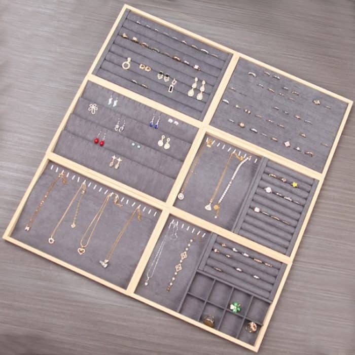 Schmuck-Display-Palette aus Bambusholz, Schmuck-Aufbewahrungs-Display-Tablett – Bild 7