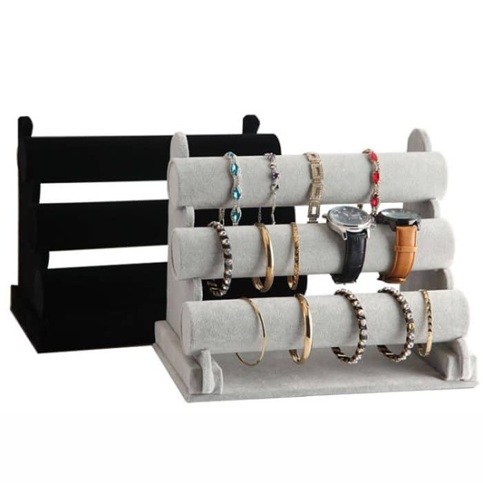 Abnehmbarer Armreifenständer aus Samt für Uhren und Schmuck – Bild 4
