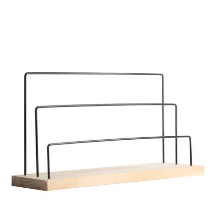 Holzsockel, mehrschichtiges Eisen-Ohrring-Aufbewahrungsregal, kann Schmuck-Display-Regal aufhängen