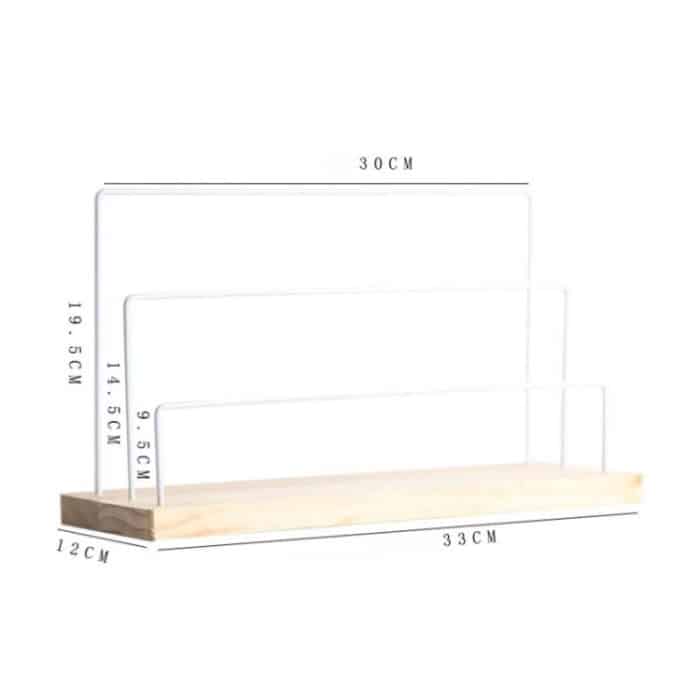 Holzsockel, mehrschichtiges Eisen-Ohrring-Aufbewahrungsregal, kann Schmuck-Display-Regal aufhängen – Bild 5