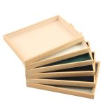Bambusholz-Samt-Multifunktions-Schmuck-Display-Tablett, Schmuck-Aufbewahrungsbox, leeres Tablett – Bild 5