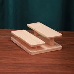 Massivholz-Spleißen-Brillen-Schmuck-Ausstellungsstand-Puppen-handgefertigter Präsentationsständer