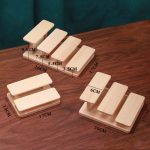 Massivholz-Spleißen-Brillen-Schmuck-Ausstellungsstand-Puppen-handgefertigter Präsentationsständer – Bild 3