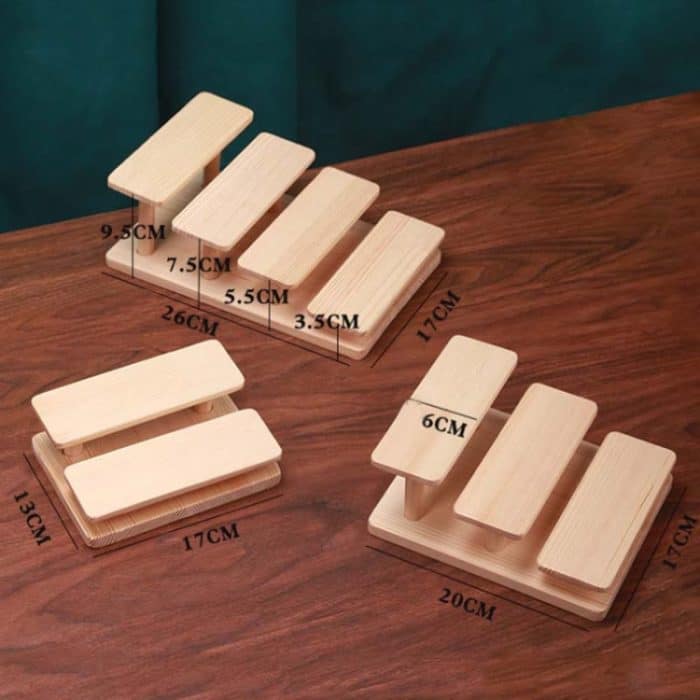 Massivholz-Spleißen-Brillen-Schmuck-Ausstellungsstand-Puppen-handgefertigter Präsentationsständer – Bild 3