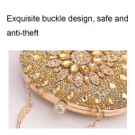 Ovale Abendparty-Clutch mit Sonnenblumen-Diamanten – Bild 5