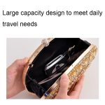 Ovale Abendparty-Clutch mit Sonnenblumen-Diamanten – Bild 7