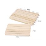 Holz-Schmuck-Display-Tablett mit schrägem Schlitz, Halskette, Ohrringe, Ring, Aufbewahrung, Organizer, Brett, Putting-Requisite – Bild 3