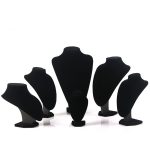 Wildleder-Portrait-Hals-Modell-Ständer, Halskette, Schmuck-Präsentationsständer, Schmuckhalter – Bild 2