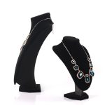 Wildleder-Portrait-Hals-Modell-Ständer, Halskette, Schmuck-Präsentationsständer, Schmuckhalter – Bild 4