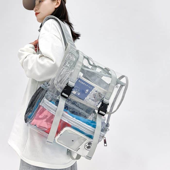 Transparenter PVC-Reiserucksack mit großer Kapazität für den Außenbereich, wasserdicht – Bild 6