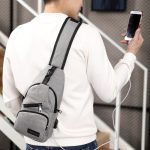 MeiJieLuo Einfache Männer Brusttasche Sport Jugend Schulter Umhängetasche – Bild 2