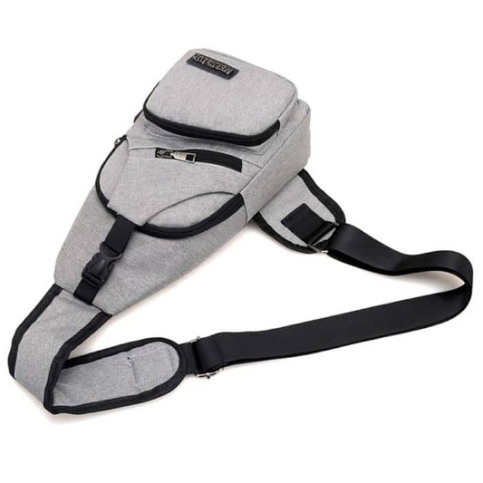 MeiJieLuo Einfache Männer Brusttasche Sport Jugend Schulter Umhängetasche – Bild 3