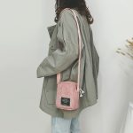 Lässige, vielseitige Umhängetasche, einfache, gestreifte, kleine quadratische Tasche aus Samt – Bild 8