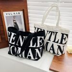 Damen-Tasche mit bedrucktem Buchstaben-Canvas, einzelne Schultertasche – Bild 2