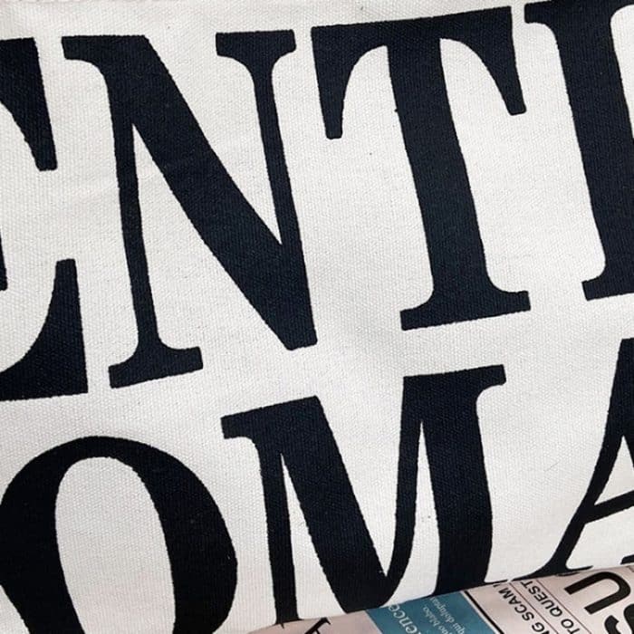 Damen-Tasche mit bedrucktem Buchstaben-Canvas, einzelne Schultertasche – Bild 5