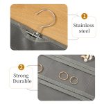 48-Gitter-Schmuckaufbewahrungs-Hängetasche. Mon-gewebte, doppelseitige Schmuck-Organizer-Tasche – Bild 4