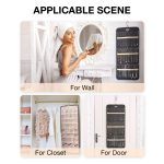 48-Gitter-Schmuckaufbewahrungs-Hängetasche. Mon-gewebte, doppelseitige Schmuck-Organizer-Tasche – Bild 6