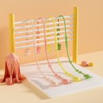 Bär Silikon Schnullerkette Kleinkind Beißring Spielzeug Anti-Fall-Seil Schnullerclip – Bild 2