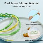 Bär Silikon Schnullerkette Kleinkind Beißring Spielzeug Anti-Fall-Seil Schnullerclip – Bild 4