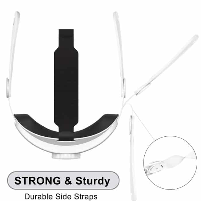 Für Oculus/Meta Quest 3 VR verstellbares Elite-Headset-Kopfband, Elite Headset White, Elite Headset Black – Bild 4