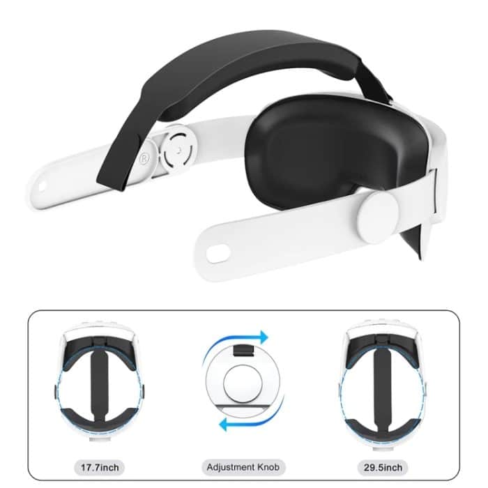 Für Oculus/Meta Quest 3 VR verstellbares Elite-Headset-Kopfband, Elite Headset White, Elite Headset Black – Bild 5
