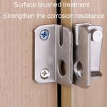 Edelstahl-Schiebetürriegel, kein Stanzriegel, Türriegelverschluss mit Schraube, Small Left Open, Small Right Open, Large Left Open, Large Right Open – Bild 5