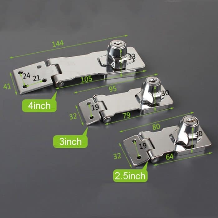 Kein Lochhaken mit abschließbarer Haspe, Kommoden-Türschloss mit Eisenschlüssel, 2.5 inch Interlocking, 2.5 inch Non-Interlocking, 3 inch Interlocking, 3 inch Non-Interlocking, 4 inch Interlocking, 4 inch Non-Interlocking – Bild 6