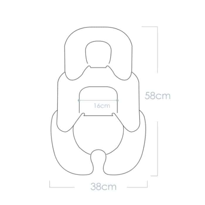Kinderwagen-Sitzkissen, Sicherheits-Sitzschutzkissen, Black, White, Gray White, Black White – Bild 2