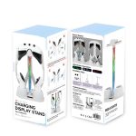 Für Oculus/Meta Quest 3 VR-Brillen, Ladestation, Aufbewahrungshalterung mit coolem RGB-Licht, Charging Base – Bild 6