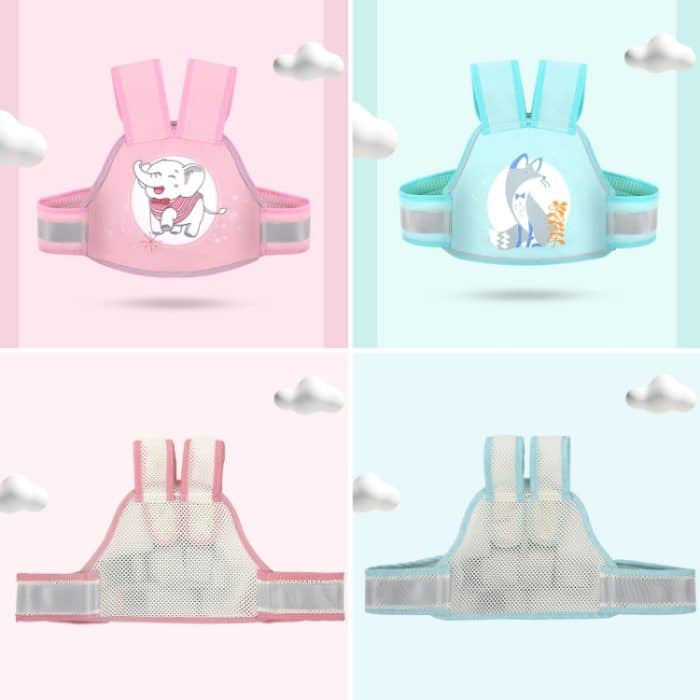 Anti-Fall-Atmungsaktiver Kindersicherheitsgurt für Elektromotorräder, Four Seasons Pink Elephant, Four Seasons Green Fox, 3D Breathable Pink, 3D Breathable Blue – Bild 2