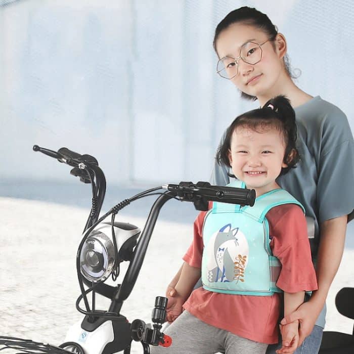 Anti-Fall-Atmungsaktiver Kindersicherheitsgurt für Elektromotorräder, Four Seasons Pink Elephant, Four Seasons Green Fox, 3D Breathable Pink, 3D Breathable Blue – Bild 9