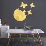 4 teile/satz DIY Acryl Schmetterling Spiegel Wasserdichte Wand Aufkleber Esszimmer Schlafzimmer Dekoration, 4pcs /Set Butterfly