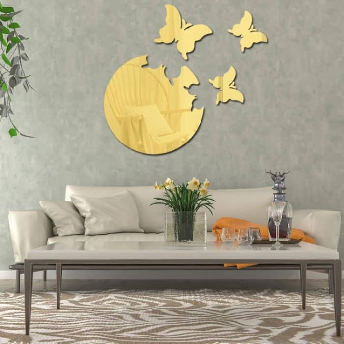 4 teile/satz DIY Acryl Schmetterling Spiegel Wasserdichte Wand Aufkleber Esszimmer Schlafzimmer Dekoration, 4pcs /Set Butterfly – Bild 5