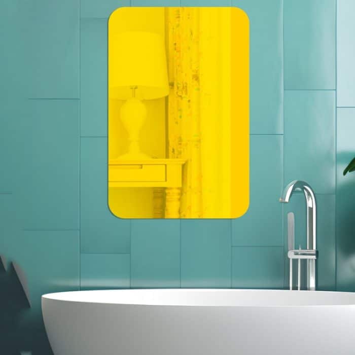 Runde Eckmodelle, rechteckiger Acrylspiegel, Stereo-Wandaufkleber, Heimdekoration, weicher Spiegel, 4pcs 15cm x 10cm, 4pcs 20cm x 13cm, 4pcs 30cm x 20cm, 4pcs 42cm x 27cm – Bild 3