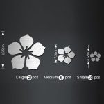 18 teile/satz Acryl Kirschblüte Spiegel Wand Aufkleber Wohnzimmer Schlafzimmer Hintergrund Wand Dekoration, Cherry Blossom – Bild 2