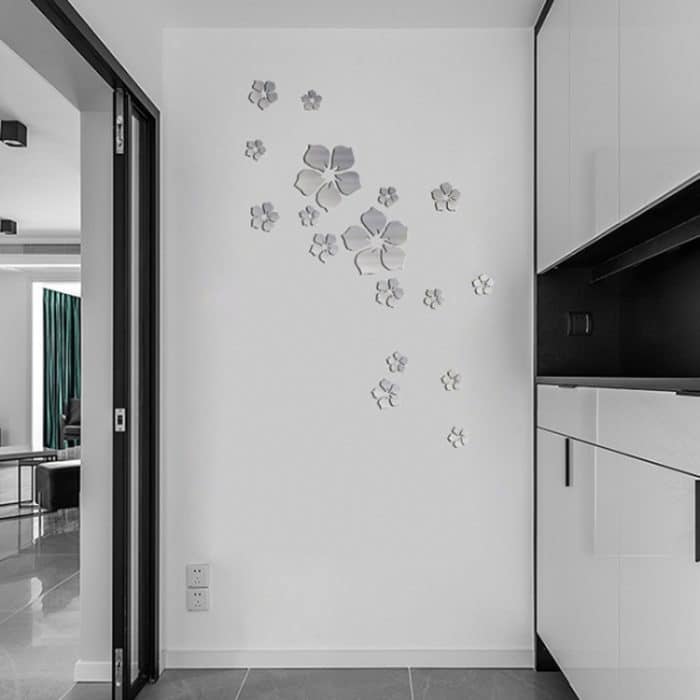 18 teile/satz Acryl Kirschblüte Spiegel Wand Aufkleber Wohnzimmer Schlafzimmer Hintergrund Wand Dekoration, Cherry Blossom – Bild 6