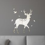 8 teile/satz Acryl Hirsch Spiegel Wand Aufkleber Hause Hintergrund Dekoration, Deer