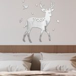8 teile/satz Acryl Hirsch Spiegel Wand Aufkleber Hause Hintergrund Dekoration, Deer – Bild 4