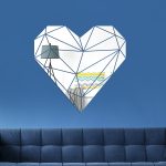 27 teile/satz Acryl Herzförmige Spiegel Wand Aufkleber Hause Dekoration Weichen Spiegel, Heart Shaped