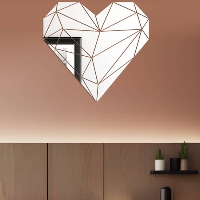 27 teile/satz Acryl Herzförmige Spiegel Wand Aufkleber Hause Dekoration Weichen Spiegel, Heart Shaped – Bild 5