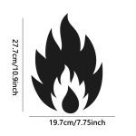 2 teile/satz Acryl Flamme Spiegel Stereo Wand Aufkleber Hause Dekoration Weichen Spiegel, Flame – Bild 2