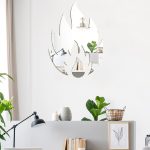 2 teile/satz Acryl Flamme Spiegel Stereo Wand Aufkleber Hause Dekoration Weichen Spiegel, Flame – Bild 4