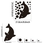 22 teile/satz Acryl Delphin Spucken Blasen Spiegel Wand Aufkleber Hause Dekoration Weichen Spiegel, Dolphin Spitting Bubbles – Bild 2
