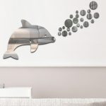 22 teile/satz Acryl Delphin Spucken Blasen Spiegel Wand Aufkleber Hause Dekoration Weichen Spiegel, Dolphin Spitting Bubbles – Bild 4