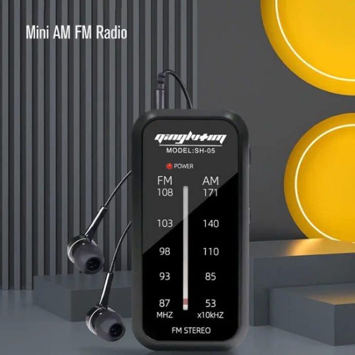 SH-05 Mini-Hörtest. Spezielles Pin-Typ-FM/AM-Zweibandradio mit Clip auf der Rückseite – Bild 2