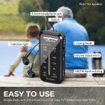 SH-05 Mini-Hörtest. Spezielles Pin-Typ-FM/AM-Zweibandradio mit Clip auf der Rückseite – Bild 6