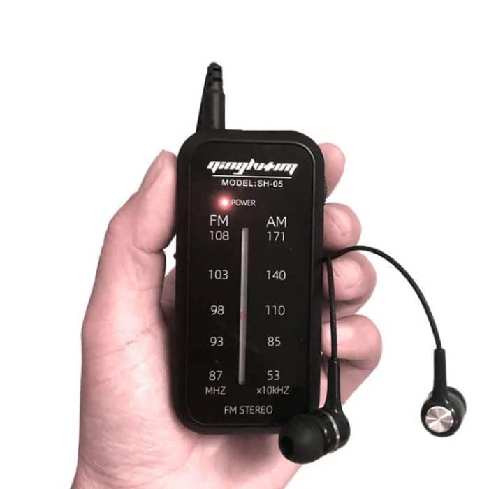 SH-05 Mini-Hörtest. Spezielles Pin-Typ-FM/AM-Zweibandradio mit Clip auf der Rückseite – Bild 8